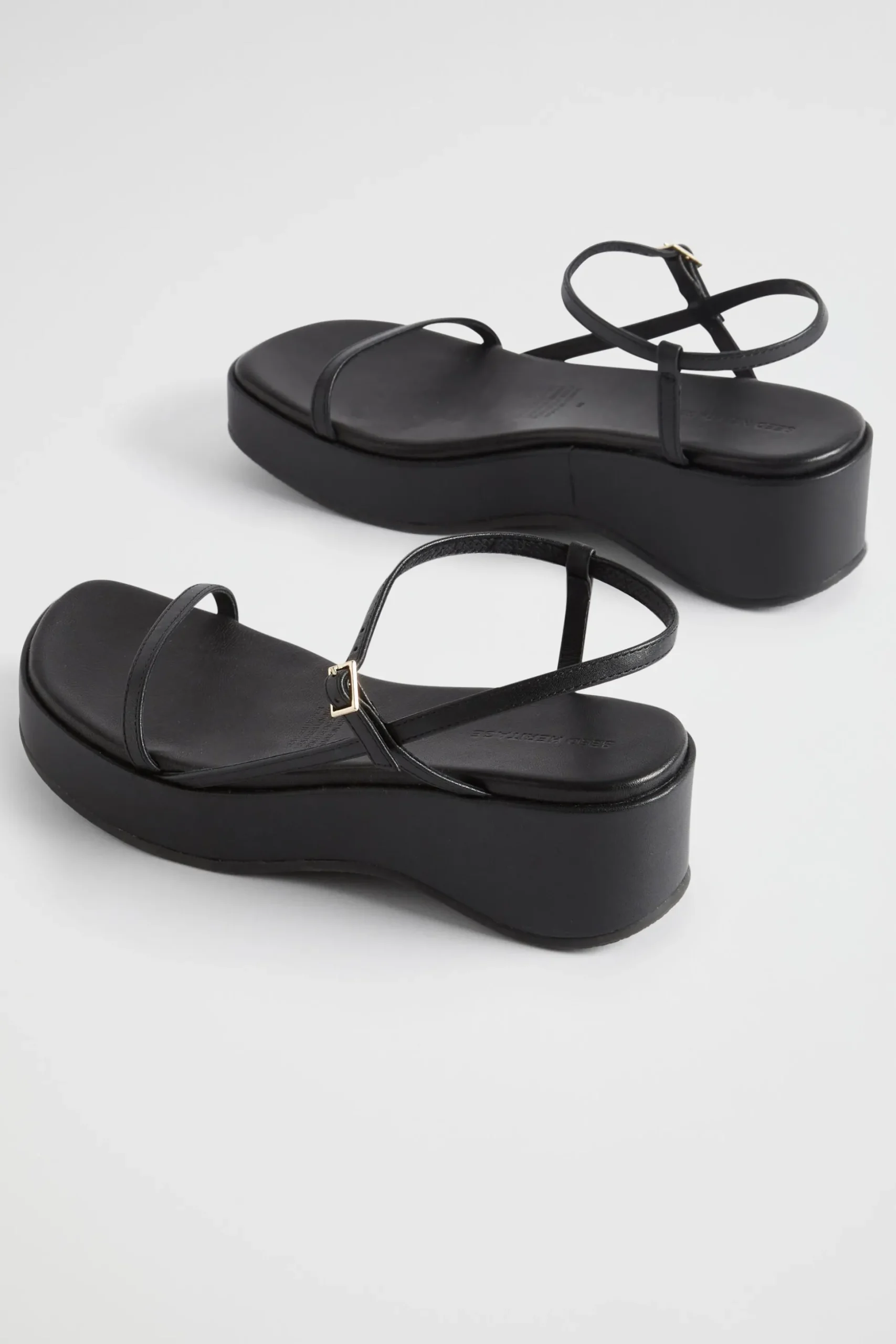 Seed Heritage Sandals & Thongs-Dahlia Strappy Wedge Black