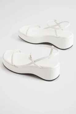 Seed Heritage Sandals & Thongs-Dahlia Strappy Wedge White