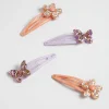 Seed Heritage Hair Accessories-Daisy And Butterfly Snap Pack Multi