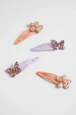 Seed Heritage Hair Accessories-Daisy And Butterfly Snap Pack Multi