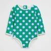 Seed Heritage Swimwear-Daisy Check Rashsuit Pea Green