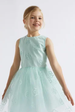 Seed Heritage Dresses-Daisy Embroidered Dress Mint