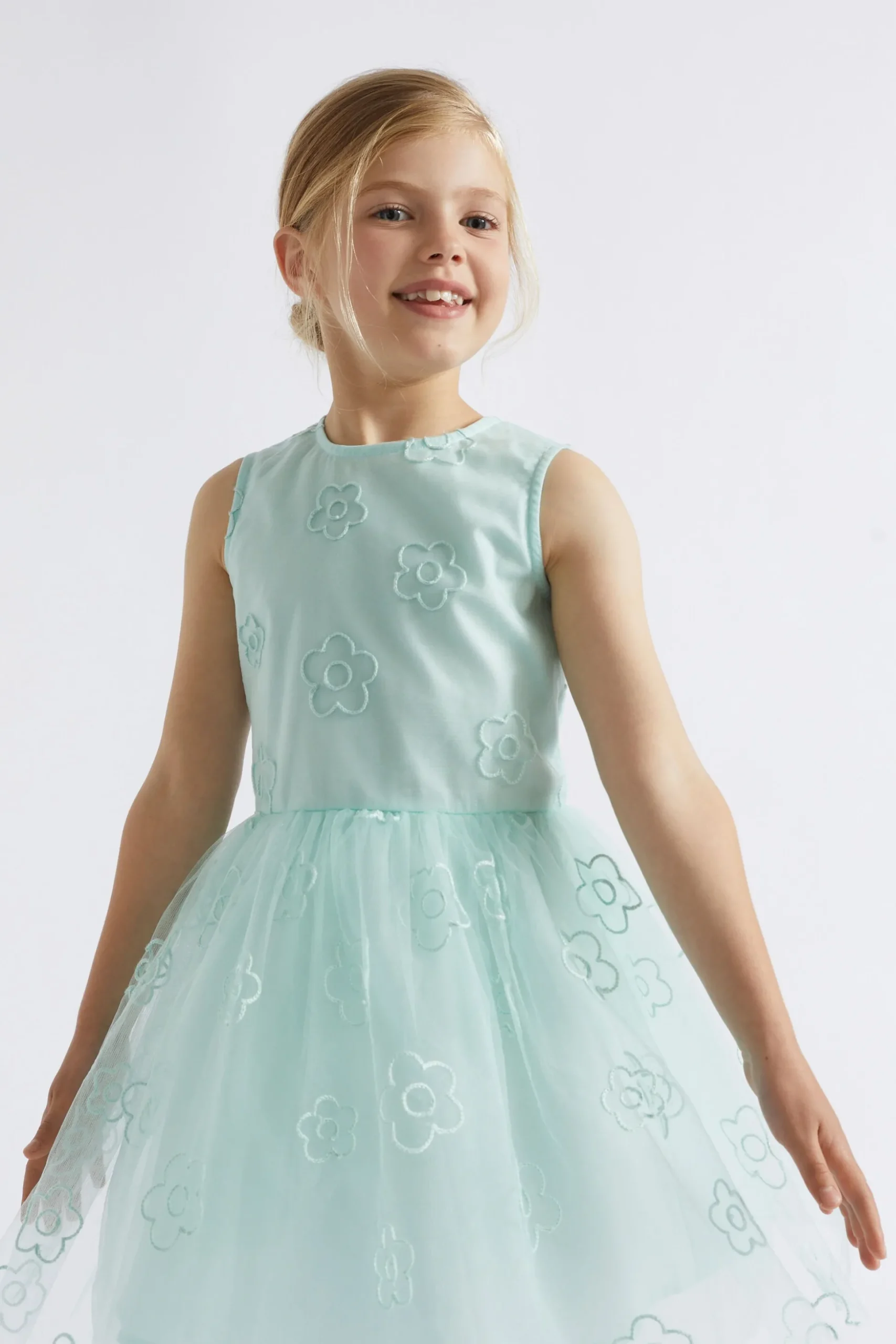 Seed Heritage Dresses-Daisy Embroidered Dress Mint