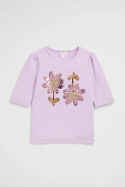 Seed Heritage T-Shirts & Tops-Daisy Motif Tee Orchid