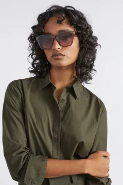 Seed Heritage Sunglasses & Glasses-Danielle D Frame Sunglasses Dark Fern