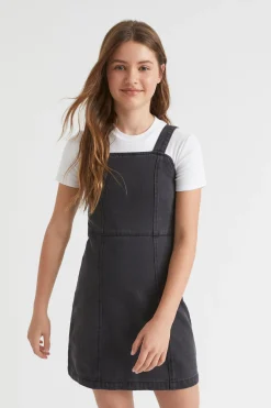 Seed Heritage Denim & Jeans-Denim A-Line Dress Black Wash