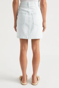 Seed Heritage Skirts-Denim Fitted Skirt Arctic Wash