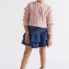 Seed Heritage Skirts-Denim Frill Skirt Indigo