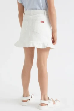 Seed Heritage Skirts-Denim Frill Skirt Vintage White Wash