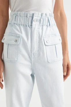 Seed Heritage Pants-Denim Paperbag Pocket Jean Arctic Wash