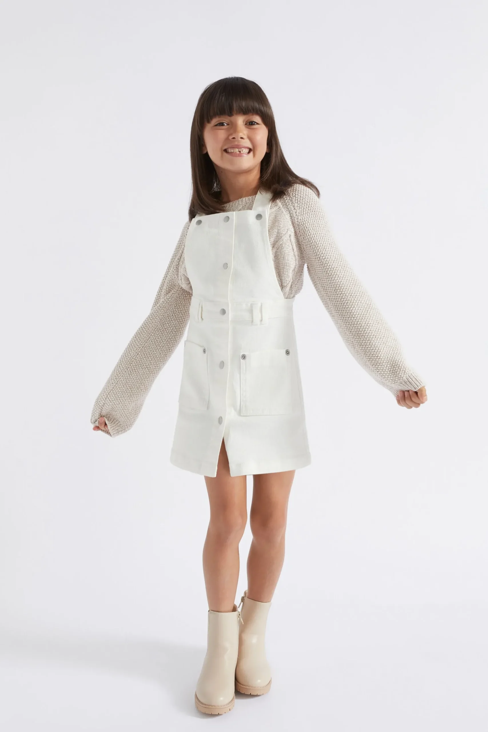 Seed Heritage Denim & Jeans-Denim Pinafore Canvas Wash