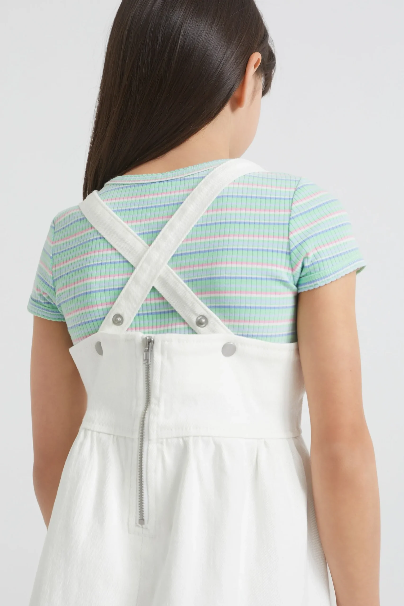 Seed Heritage Denim & Jeans-Denim Pinafore Vintage White Wash