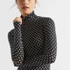 Seed Heritage T-Shirts & Tops-Diamond Geo Roll Neck Top Midnight Sky Geo