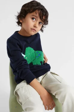 Seed Heritage Knitwear & Sweaters-Dino Crew Knit Midnight Blue
