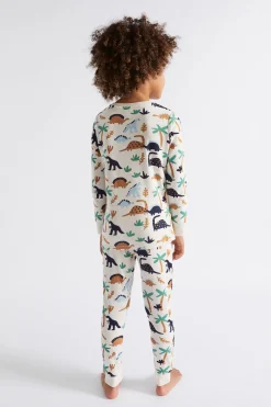 Seed Heritage Pyjamas & Sleepwear-Dino Pyjama Oat Marle