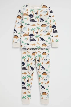 Seed Heritage Pyjamas & Sleepwear-Dino Pyjama Oat Marle