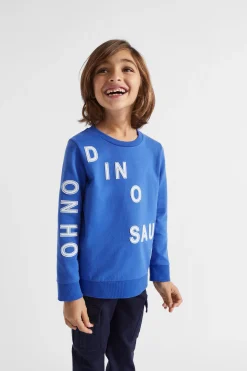 Seed Heritage Knitwear & Sweaters-Dino Slogan Sweat True Cobalt