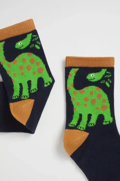 Seed Heritage Socks-Dino Sock Navy