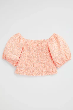 Seed Heritage T-Shirts & Tops-Ditsy Top Mango