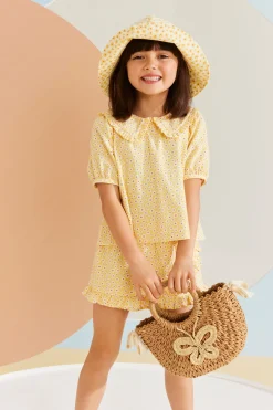Seed Heritage T-Shirts & Tops-Ditsy Top Buttercup