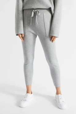 Seed Heritage Pants-Double Knit Trackpant Silver Marle