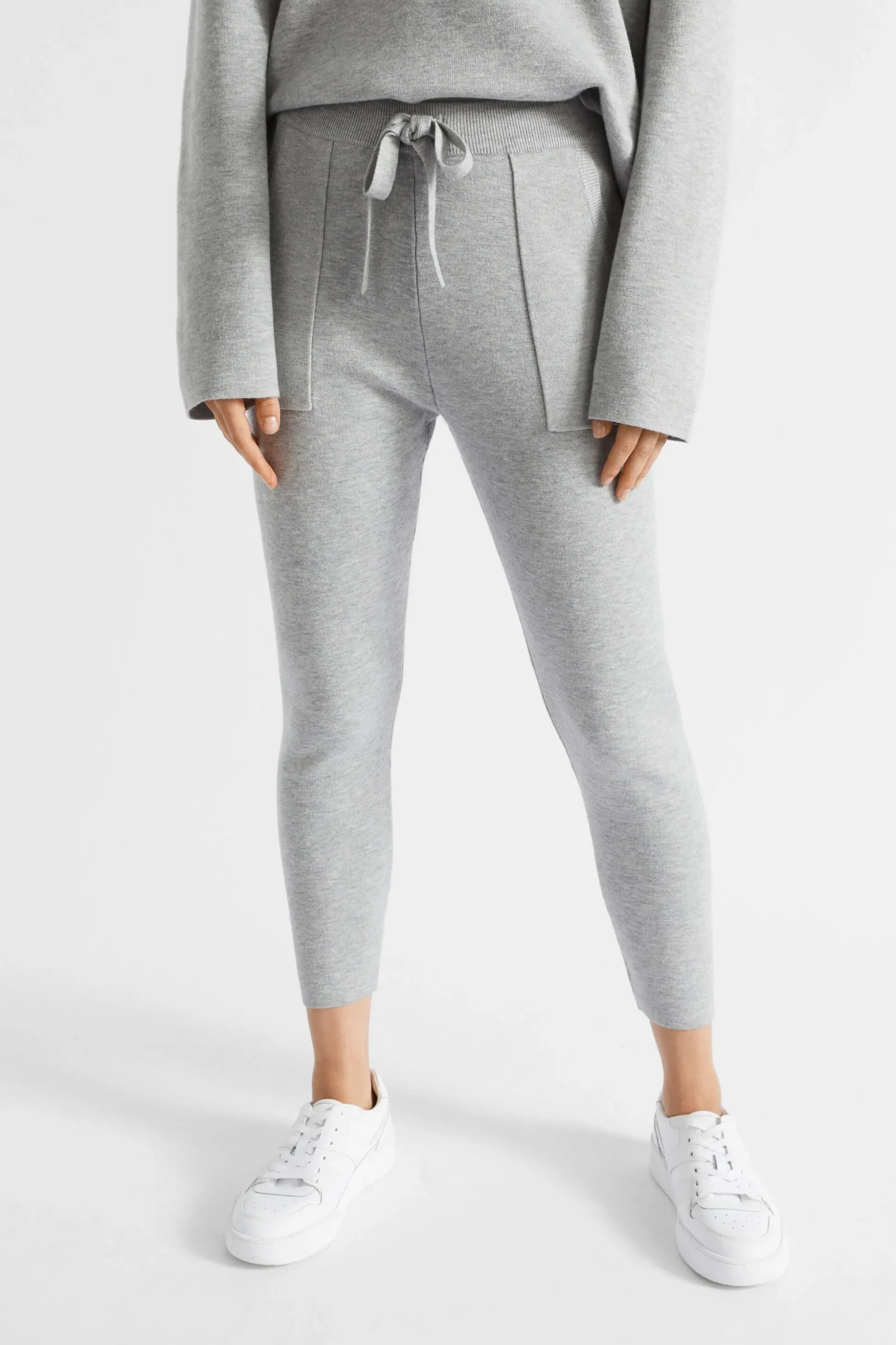 Seed Heritage Pants-Double Knit Trackpant Silver Marle