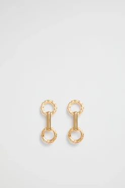 Seed Heritage Jewellery-Double Ring Earring Gold