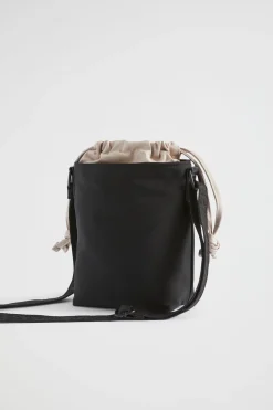 Seed Heritage Cross Body-Drawstring Crossbody Black