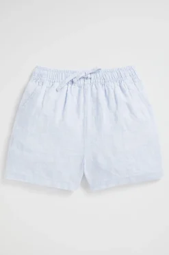 Seed Heritage Shorts-Easy Linen Short Powder Blue