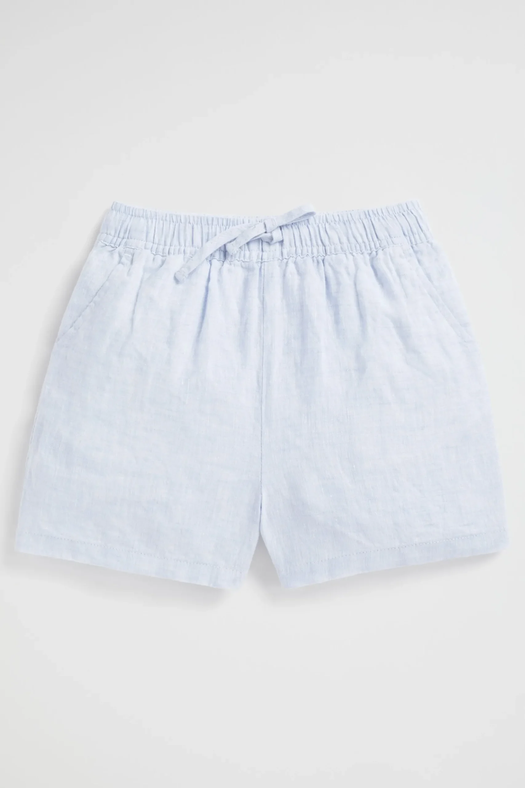Seed Heritage Shorts-Easy Linen Short Powder Blue
