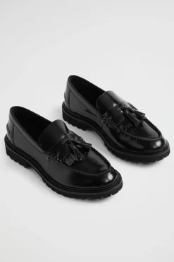 Seed Heritage Loafers-Effy Chunky Loafer Black
