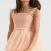 Seed Heritage Dresses-Embroidered Dress Flamingo