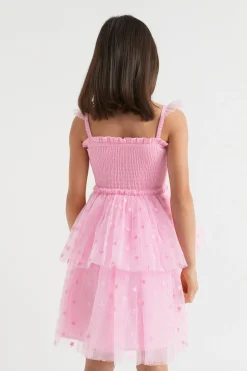 Seed Heritage Dresses-Embroidered Dress Sherbet