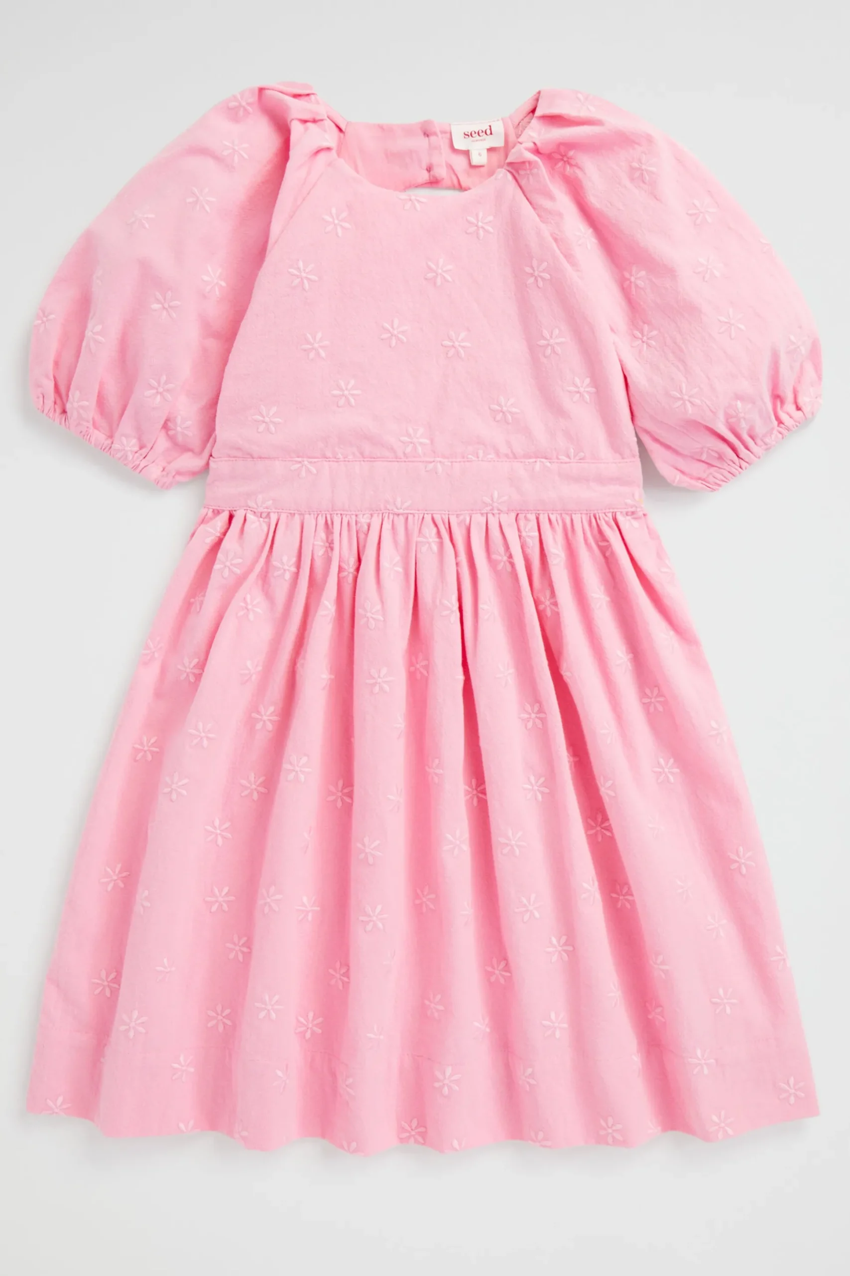 Seed Heritage Dresses-Embroidered Dress Candy Pink