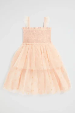 Seed Heritage Dresses-Embroidered Dress Flamingo