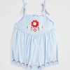 Seed Heritage Playsuits & Overalls-Embroidered Romper Baby Blue