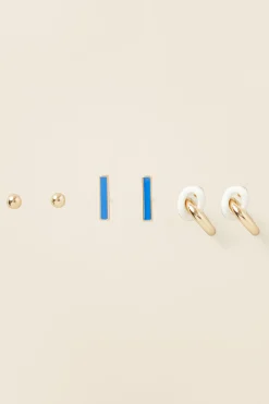 Seed Heritage Jewellery-Enamel Stud Pack Multi