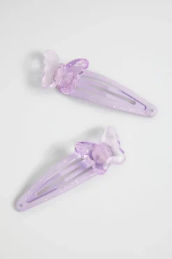 Seed Heritage Hair Accessories-Facet Butterfly Snaps Orchid