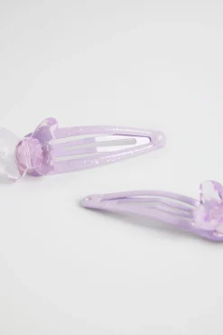 Seed Heritage Hair Accessories-Facet Butterfly Snaps Orchid