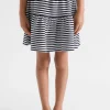 Seed Heritage Skirts-Fashion Stripe Skirt Midnight Stripe