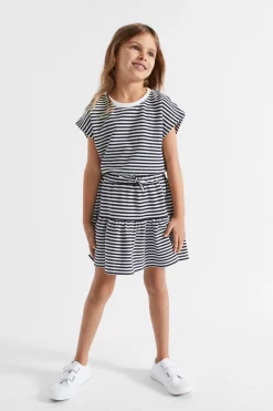 Seed Heritage T-Shirts & Tops-Fashion Stripe Tee Midnight Stripe