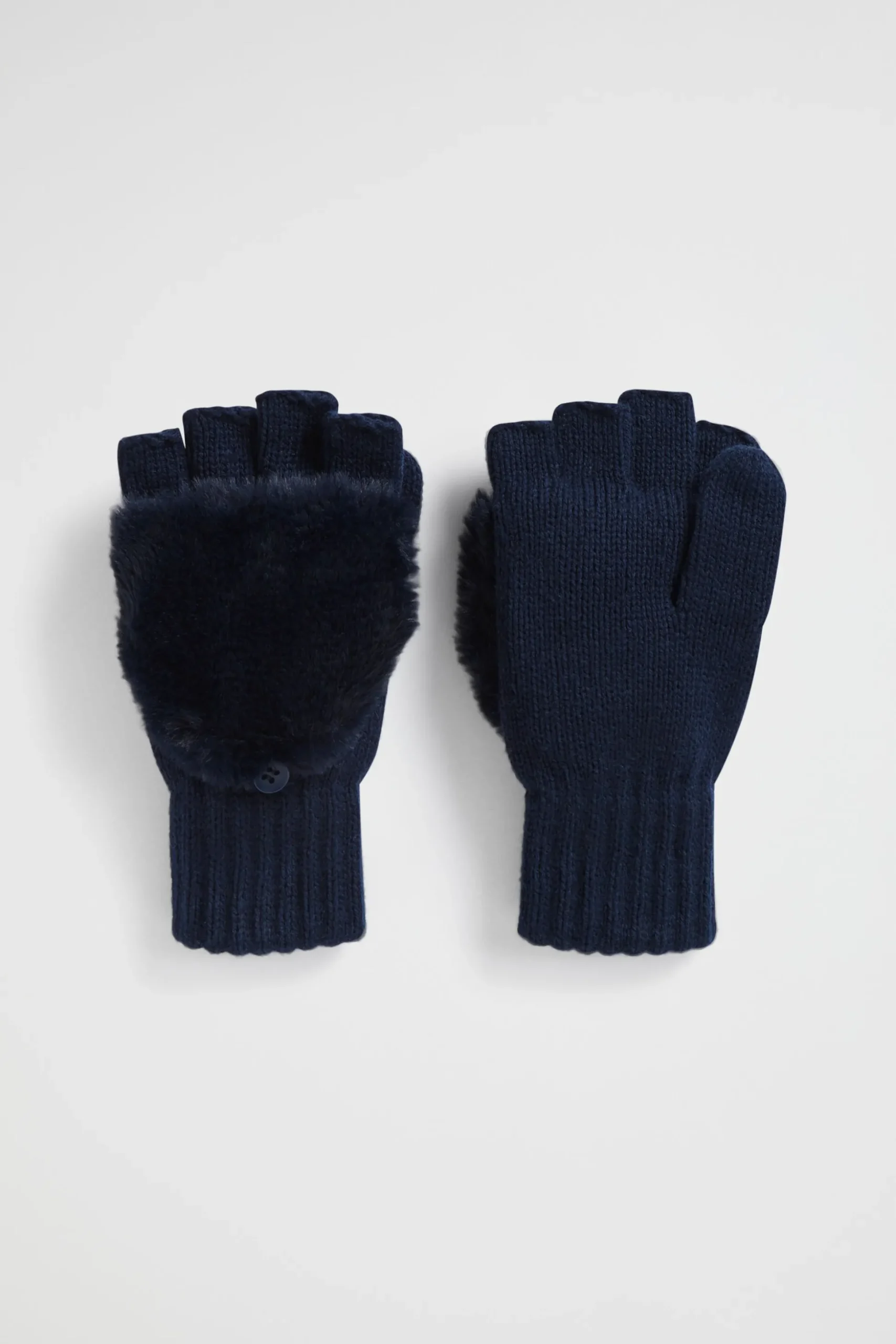 Seed Heritage Ponchos & Capes-Faux Fur Mittens Midnight Blue