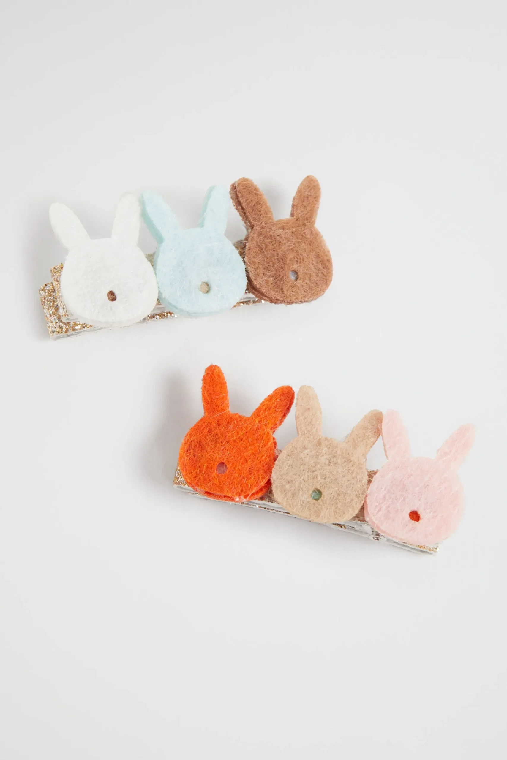 Seed Heritage Hair Accessories-Felt Bunny Duck Clips Multi