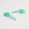 Seed Heritage Hair Accessories-Felt Daisy Snaps Pea Green