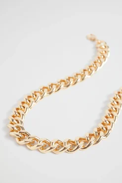 Seed Heritage Jewellery-Flat Curb Chain Necklace Gold