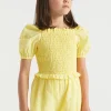 Seed Heritage Dresses-Floral Openwork Playsuit Sunshine