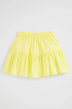 Seed Heritage Skirts-Floral Openwork Skirt Sunshine
