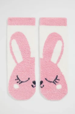 Seed Heritage Socks-Fluffy Bunny Sock Pop Pink