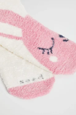 Seed Heritage Socks-Fluffy Bunny Sock Pop Pink