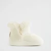 Seed Heritage Slippers-Fluffy House Boot Beige